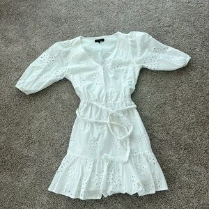 1 state mid length sleeve mini dress. Perfect for summer